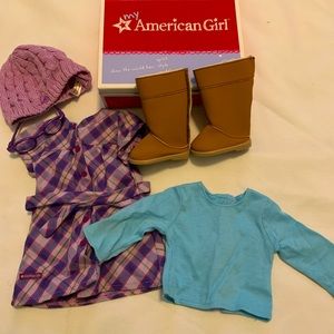 American Girl Pretty & Plaid Dress Set